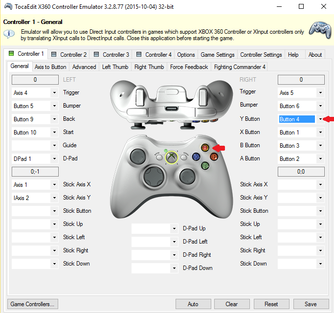 X360ce permite a configuração manual dos botões (Reprodução/Paulo Souza Júnior)