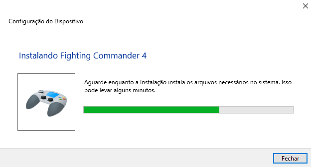 Windows instala driver do Fighting Commander 4, pad da Hori (Reprodução/Paulo Souza Júnior)