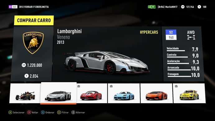 A agressiva Lamborghini Veneno está em Forza Horizon 2 (Foto: Reprodução/Murilo Molina)