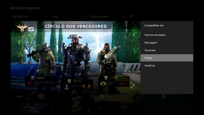 Compartilhe conteúdo do Xbox One no Twitter (Foto: Reprodução/Murilo Molina)