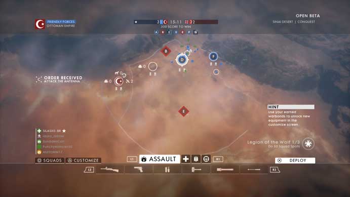 O objetivo é conquistar os pontos dos mapas de Battlefield 1 (Foto: Reprodução/Murilo Molina)